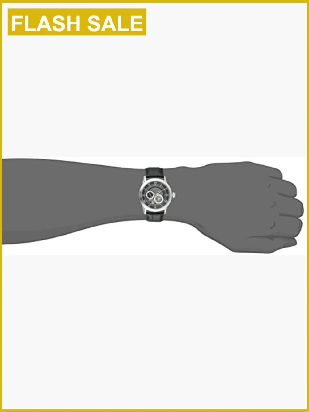 Men's Classic Automatic Watch with 24-Hour Sub Dial, Luminous Hands, 42mm